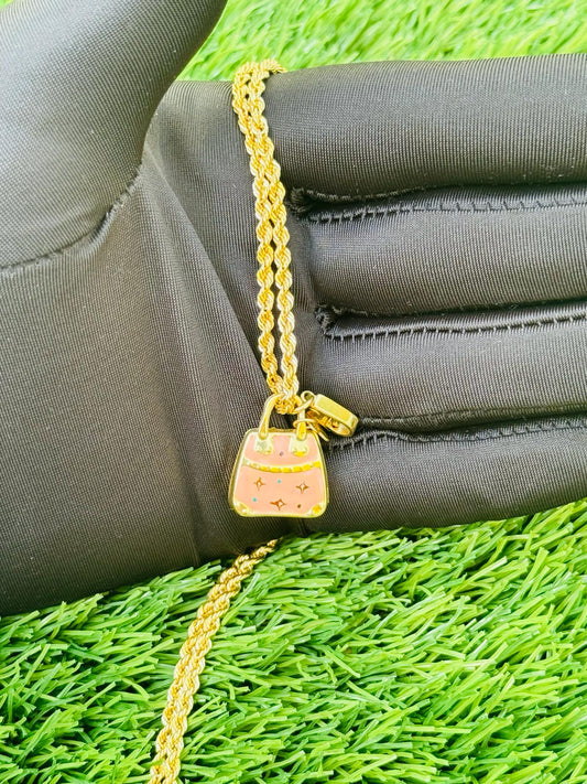 CADENA DIJE CARTERA PINK